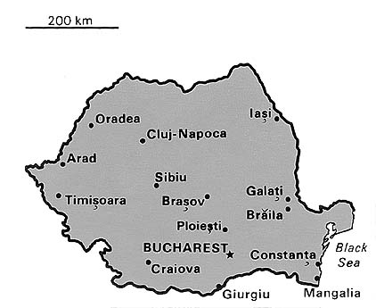 [Country map of Romania]