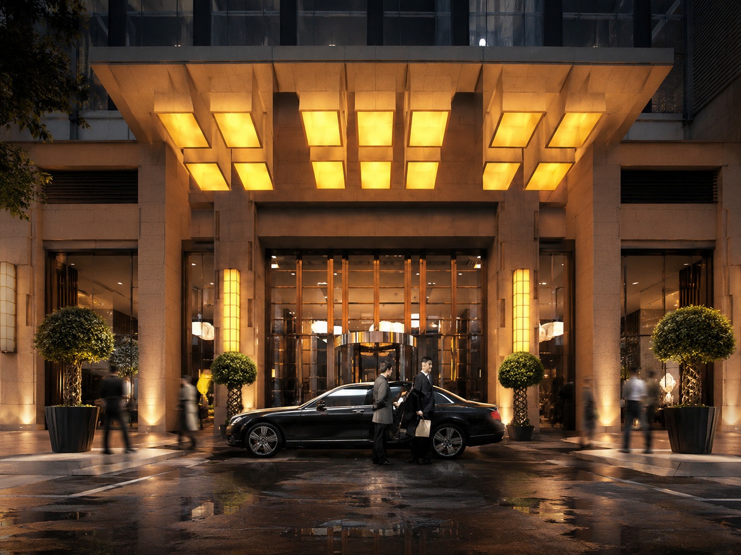 Exterior of Glenview ITC Plaza Chongqing hotel in central Chongqing